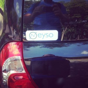 eyso sticker on a car